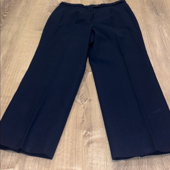 Pendleton Vintage Navy Wide Leg Women's Wool Pants - Picture 2 of 14